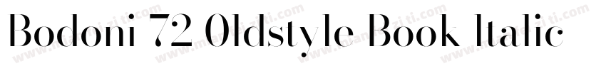 Bodoni 72 0ldstyle Book ltalic字体转换